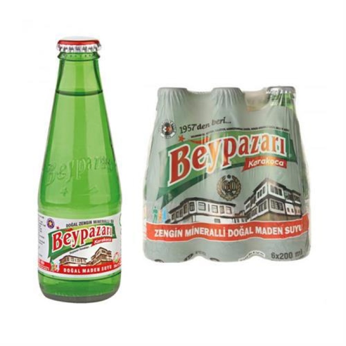 Beypazarı Maden Suyu Cam Şişe 200 ml x 6 Adet