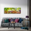 Bahar Cicekleri Panoramik Kanvas Tablo