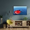Damla Turk Bayragi Kanvas Tablo