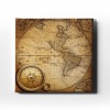 Eski Dunya Haritasi Canvas Tablo