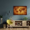 Eski Harita Canvas Tablo