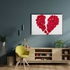 Kirik Kalp Kanvas Tablo
