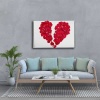 Kirik Kalp Kanvas Tablo