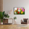 Renkli Lale Kanvas Tablo