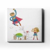 Super Kahraman Cocuk Kanvas Tablo