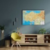 Turkiye Fiziki Haritasi Canvas Tablo