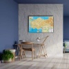 Turkiye Fiziki Haritasi Canvas Tablo