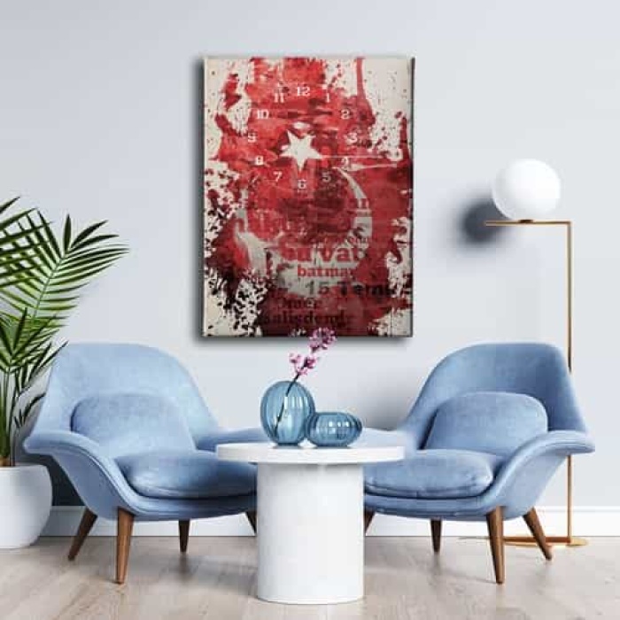 15 Temmuz Turk Bayrakli Kanvas Tablo