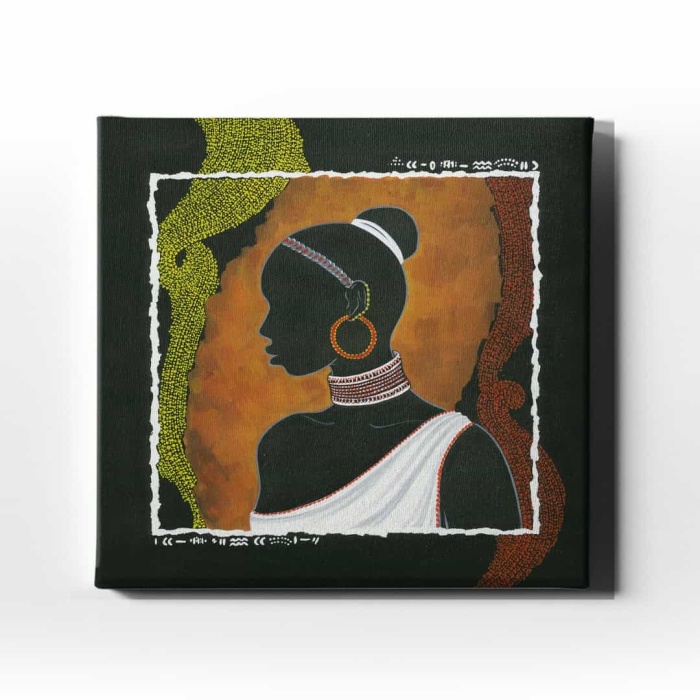 Afrikali Kadin Portresi  Canvas Tablo