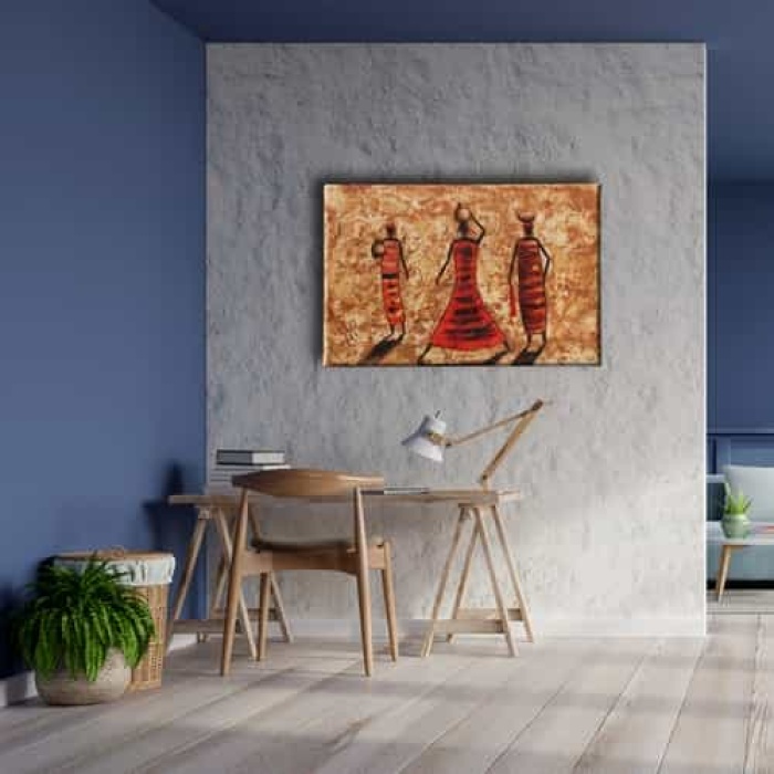 Afrikali Kadinlar  Canvas Tablo
