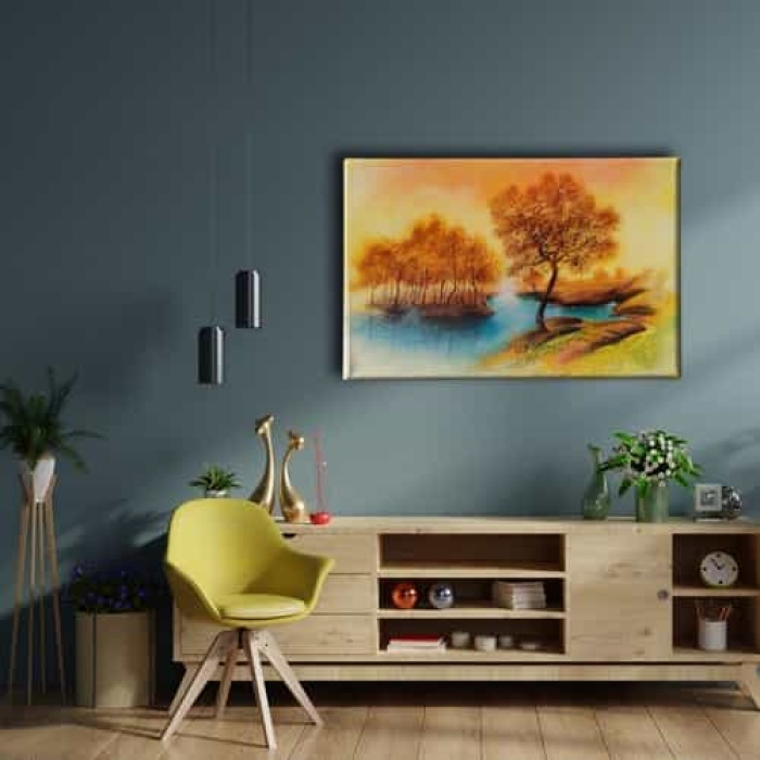 Agac Yagli Boya Kanvas Tablo