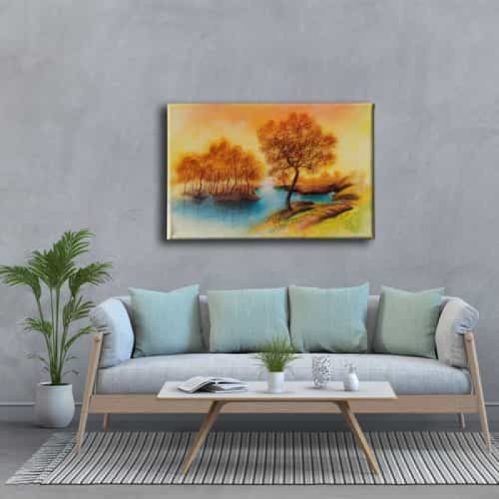 Agac Yagli Boya Kanvas Tablo