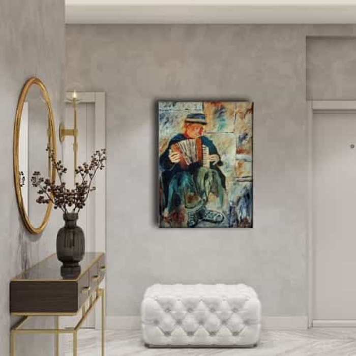 Akordion Calan Palyaco Kanvas Tablo