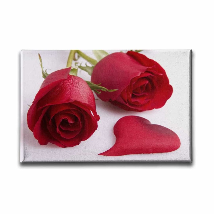 Ask - Pembe Gul Kanvas Tablo