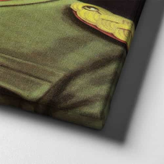 Asker Kiyafetli Ataturk Portresi Kanvas Tablo