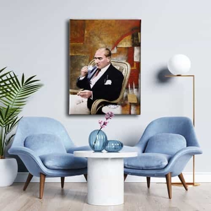 Ataturk Portresi Kanvas Tablo