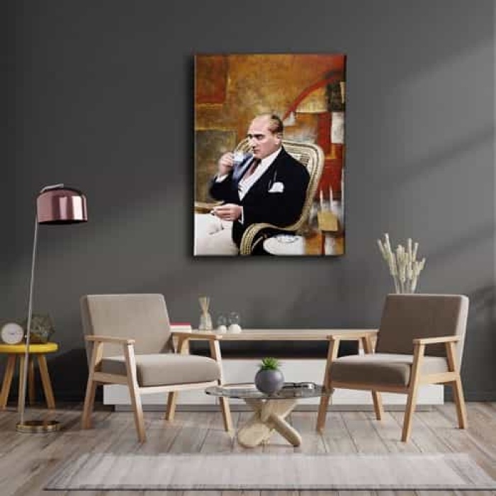 Ataturk Portresi Kanvas Tablo