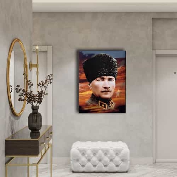 Ataturk Portresi Kanvas Tablo