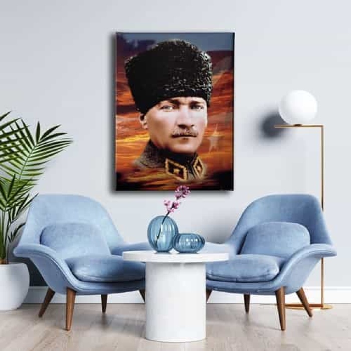 Ataturk Portresi Kanvas Tablo