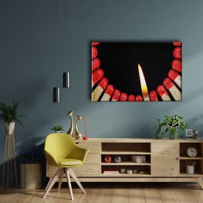 Ates Ve Kibrit  Canvas Tablo