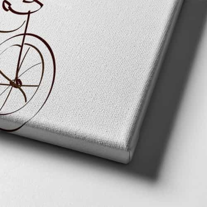 Bisikletli Cocuk Kanvas Tablo
