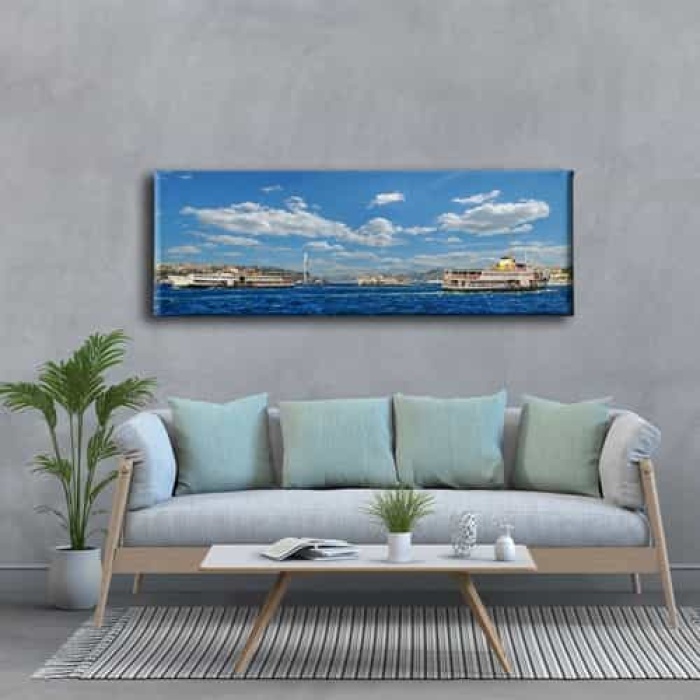 Bogaz Manzara Panoramik Kanvas Tablo