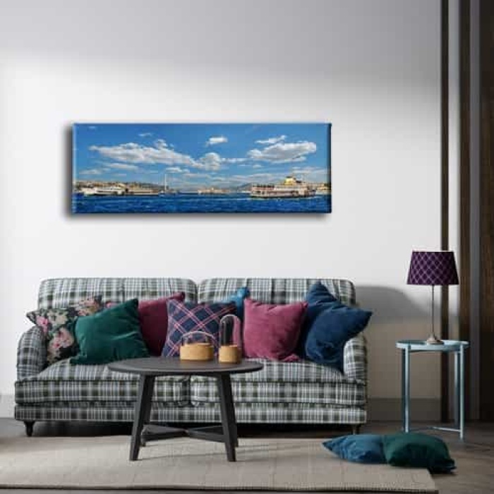 Bogaz Manzara Panoramik Kanvas Tablo