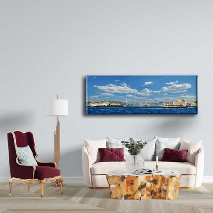 Bogaz Manzara Panoramik Kanvas Tablo