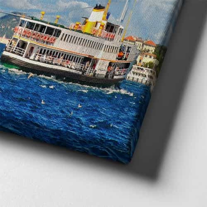 Bogaz Manzara Panoramik Kanvas Tablo