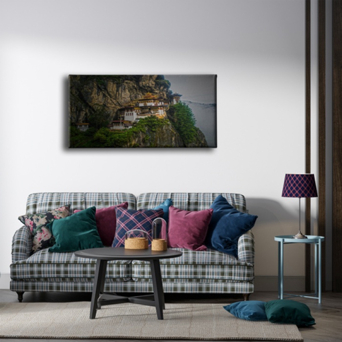 Budist Tapinagi Panoramik Kanvas Tablo