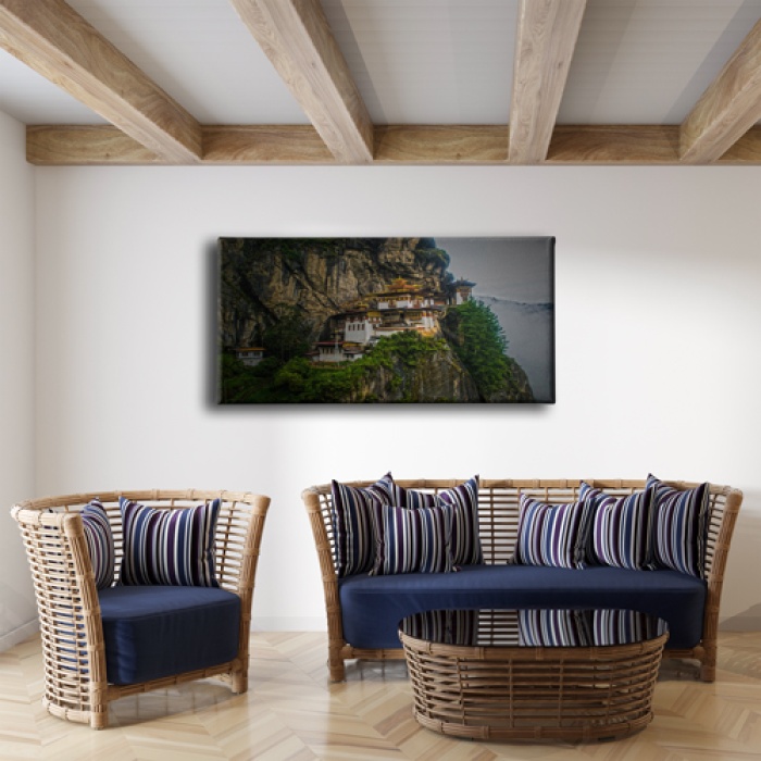 Budist Tapinagi Panoramik Kanvas Tablo