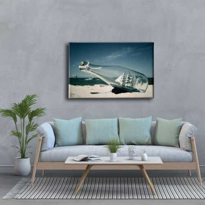 Cam Sise Ve Gemi  Canvas Tablo