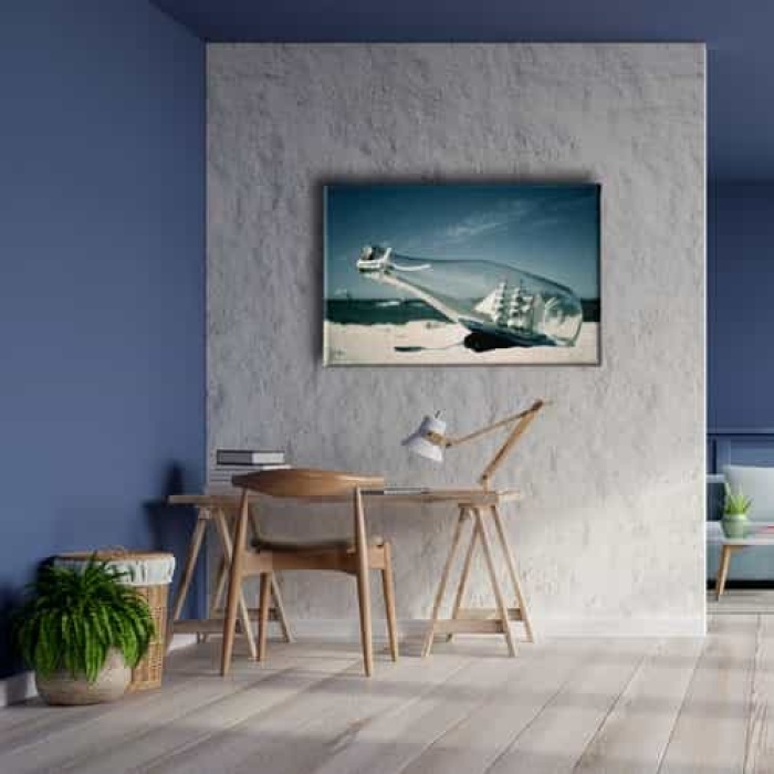 Cam Sise Ve Gemi  Canvas Tablo