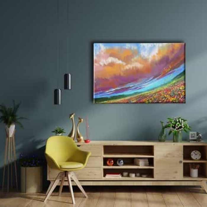 Cicek Bahcesi Kanvas Tablo