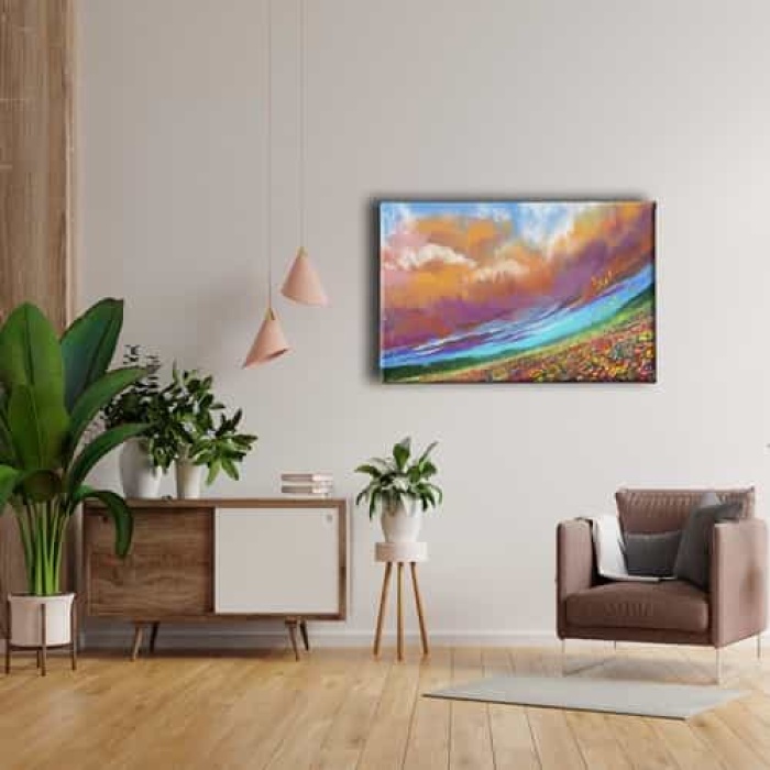 Cicek Bahcesi Kanvas Tablo