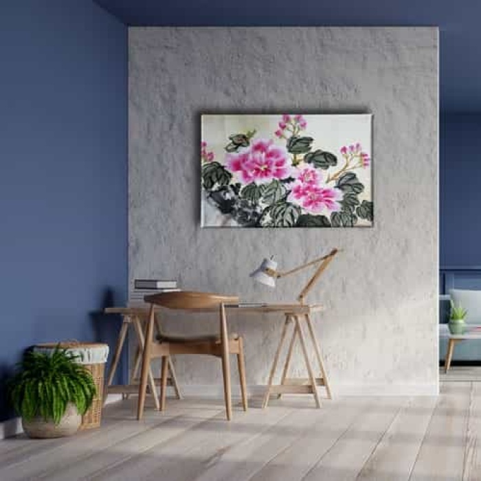 Cicek Sulu Boya Tablo