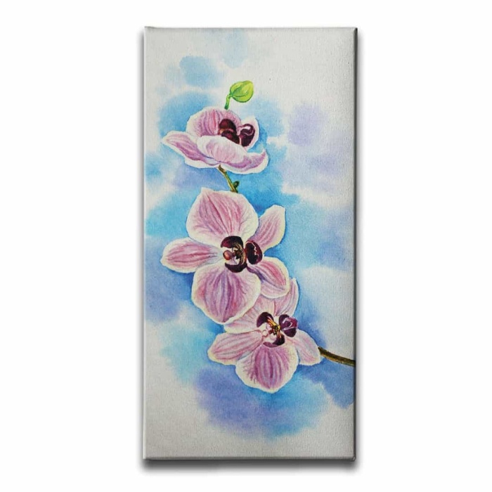 Cizim Orkide Kanvas Tablo