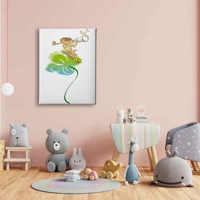 Cocuk Durbunlu Kanvas Tablo