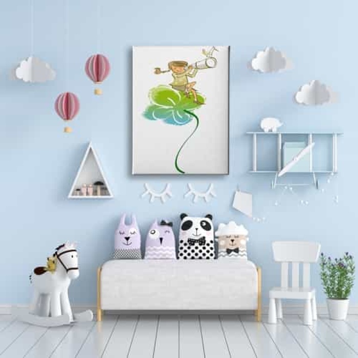 Cocuk Durbunlu Kanvas Tablo