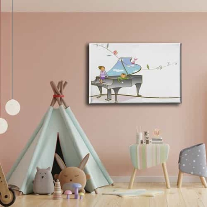 Cocuk Muzikali  Kanvas Tablo