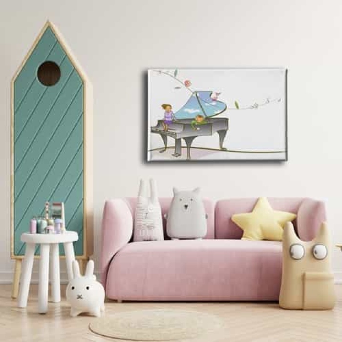 Cocuk Muzikali  Kanvas Tablo