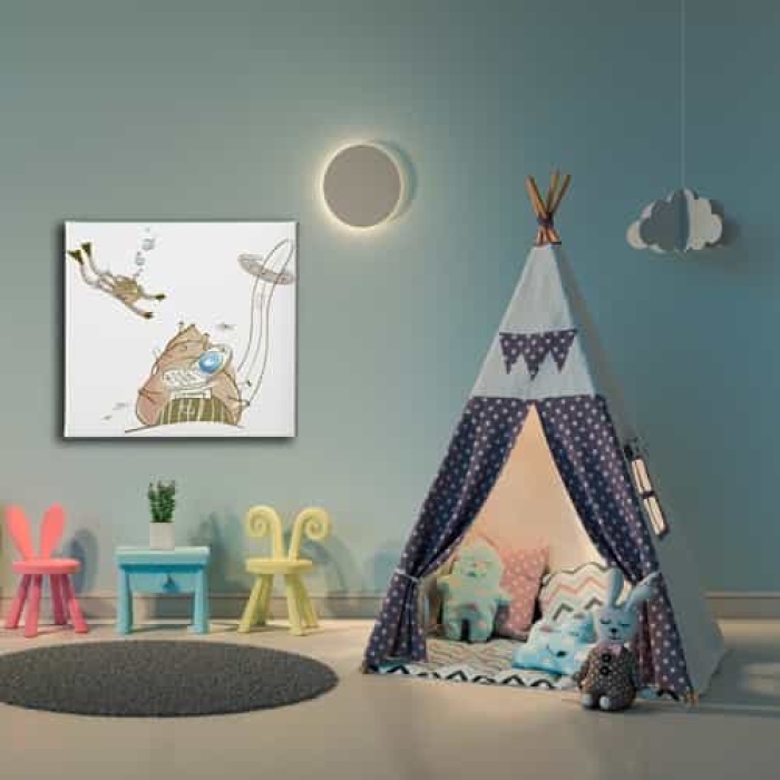 Denizalti Cocuk Kanvas Tablo