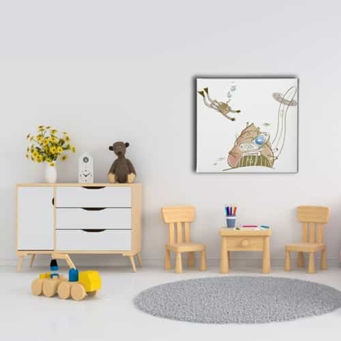 Denizalti Cocuk Kanvas Tablo