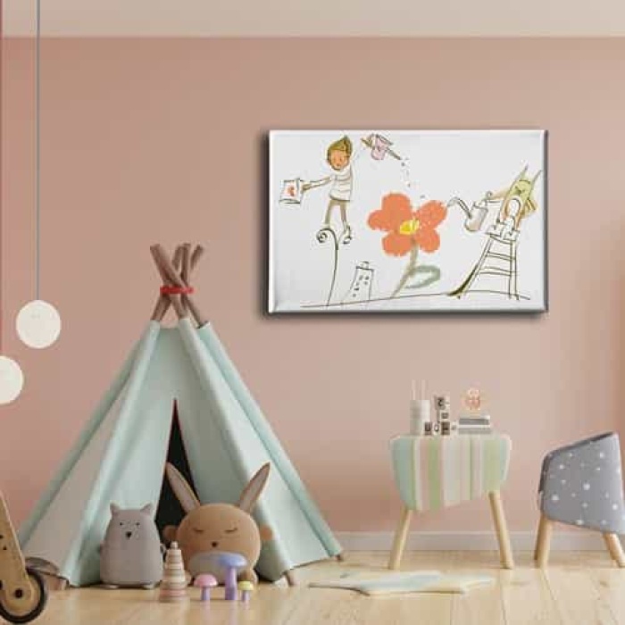 Doga Ve Cocuk Kanvas Tablo