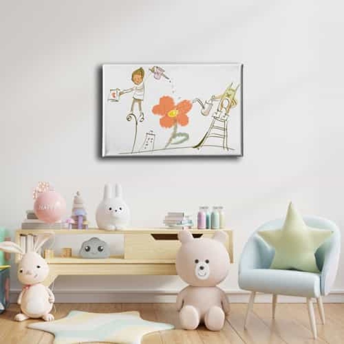 Doga Ve Cocuk Kanvas Tablo