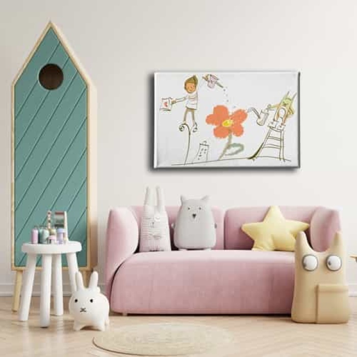 Doga Ve Cocuk Kanvas Tablo