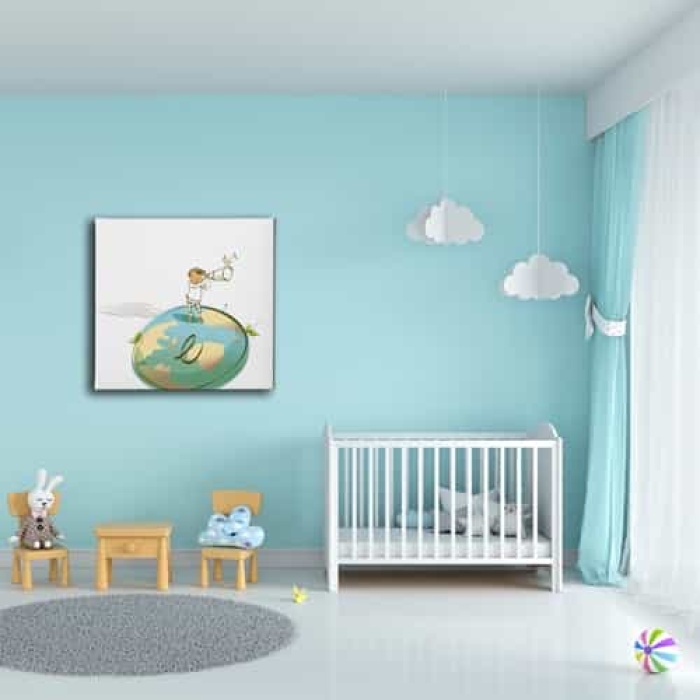 Dunya Cocuk Kanvas Tablo