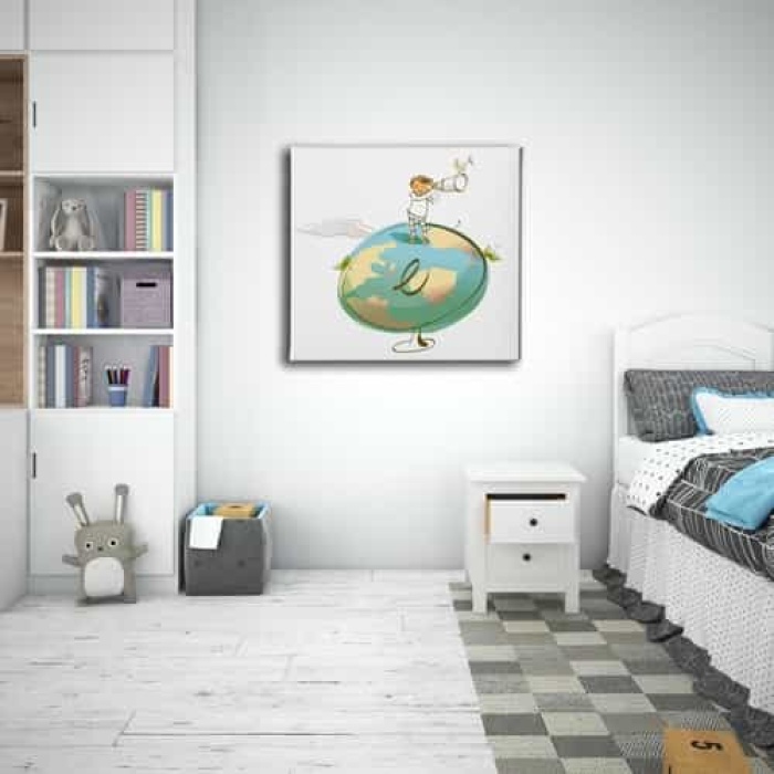 Dunya Cocuk Kanvas Tablo