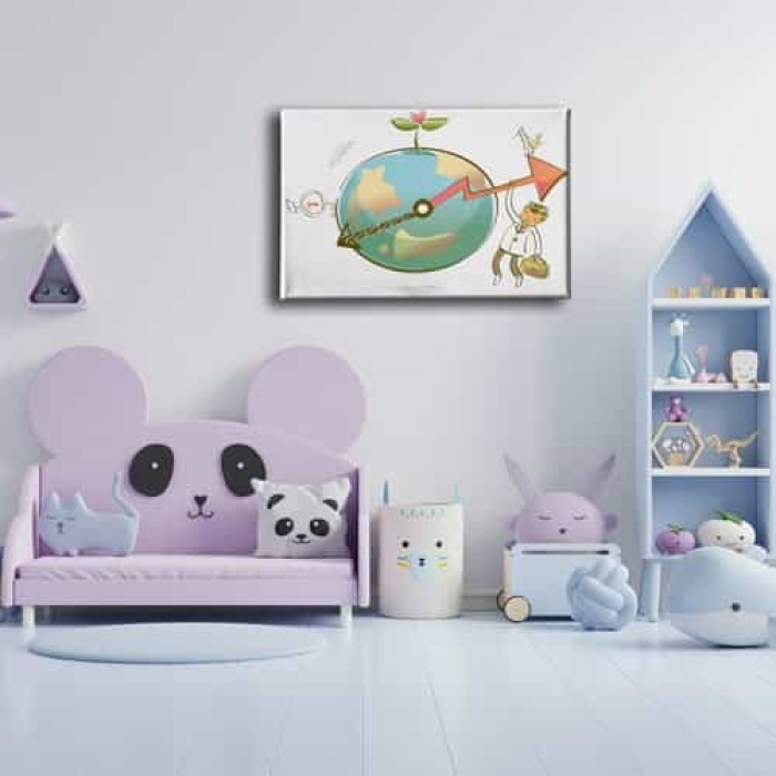 Dunya Cocuk Kanvas Tablo