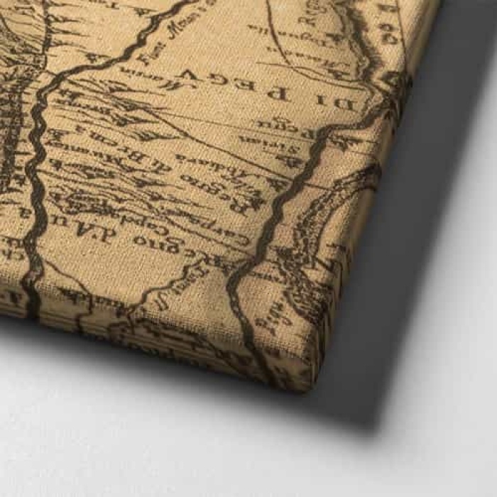 Durbun Ve Harita Canvas Tablo